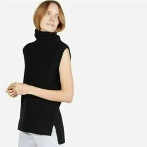 Everlane Black Sleeveless Turtleneck Vest